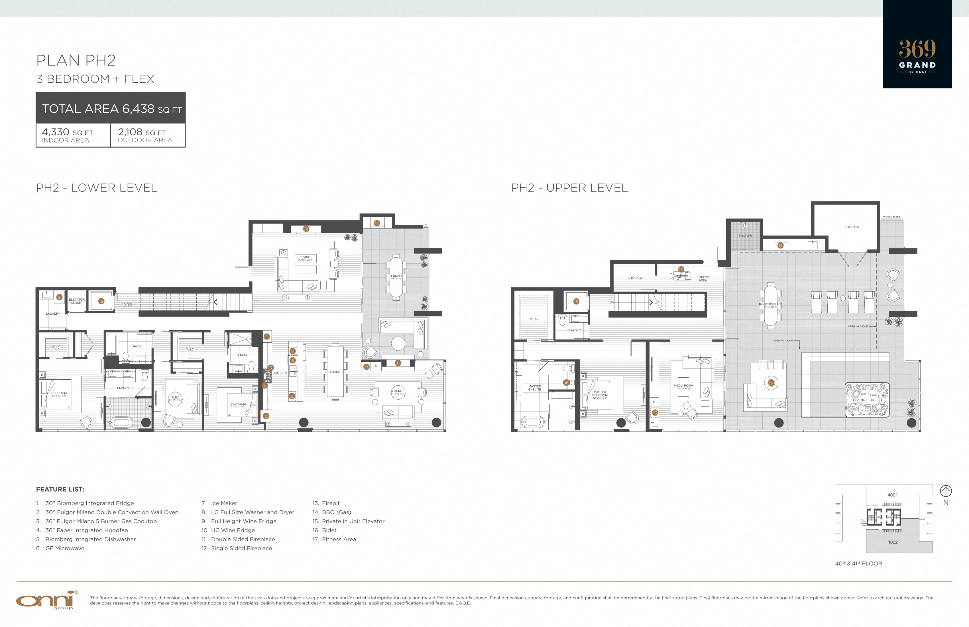 Floor plan for 4 beds, 4.5 baths, 4330 sqft